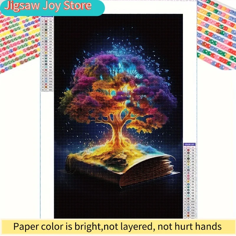 

Алмазная вышивка 5D DIY, 20*30 см, холст для рисования маслом, «Книга магии», «Древо жизни», игрушка-антистресс для взрослых, мозаика, ручная работа