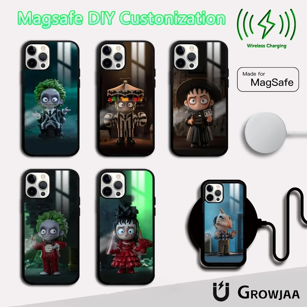 

Hot Movie B-BeetlejuiceS2 Phone Case For iPhone 16 15 14 13 12 11 Pro Max Plus Mini Magsafe Mirror Wireless Magnetic Cover