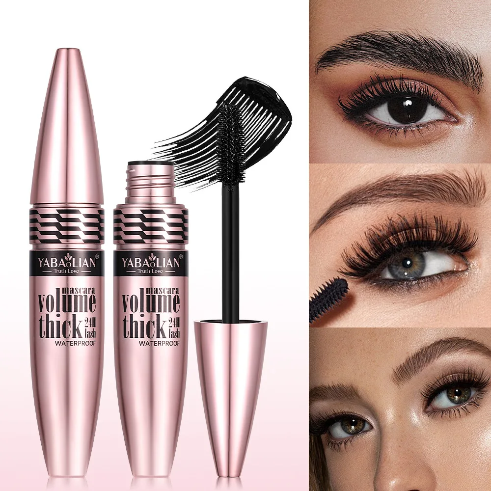 มาสคาร่าเพิ่มความหนา 3 มิติ สีดำ ให้ขนตาดูยาวขึ้น กันน้ำ บรรจุภัณฑ์สีทอง ติดทนนาน ไม่เลอะ แต่งหน้าง่าย