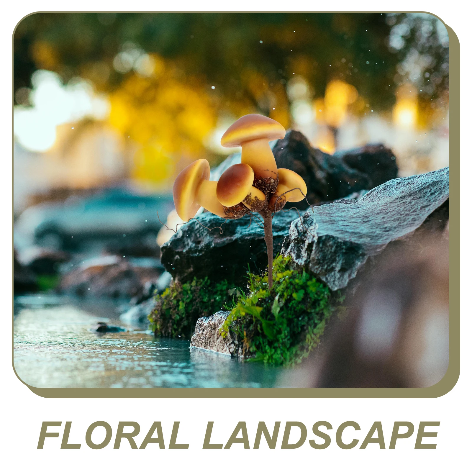 

Mushroom Window DIY Landscape Decoration Durable Fading Resistant Unique Design Outdoor Yard Ornament Mushroom Decor