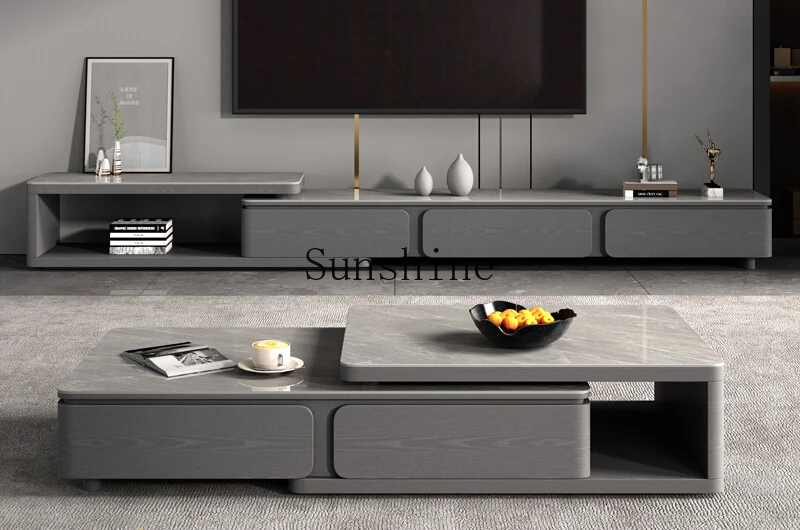 Living room household size simple modern retractable coffee table table