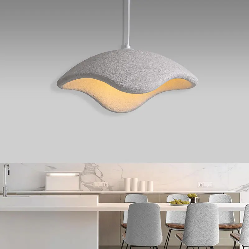 Imagem -03 - High Polymer Led Pendant Lights Nordic Shell Design Luminária Simples Sala de Jantar Cozinha Ilha Quarto Art Decor