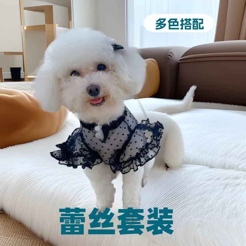 Chaleco vestido encaje refrescante para perros pequeños y gatos - imagen 5