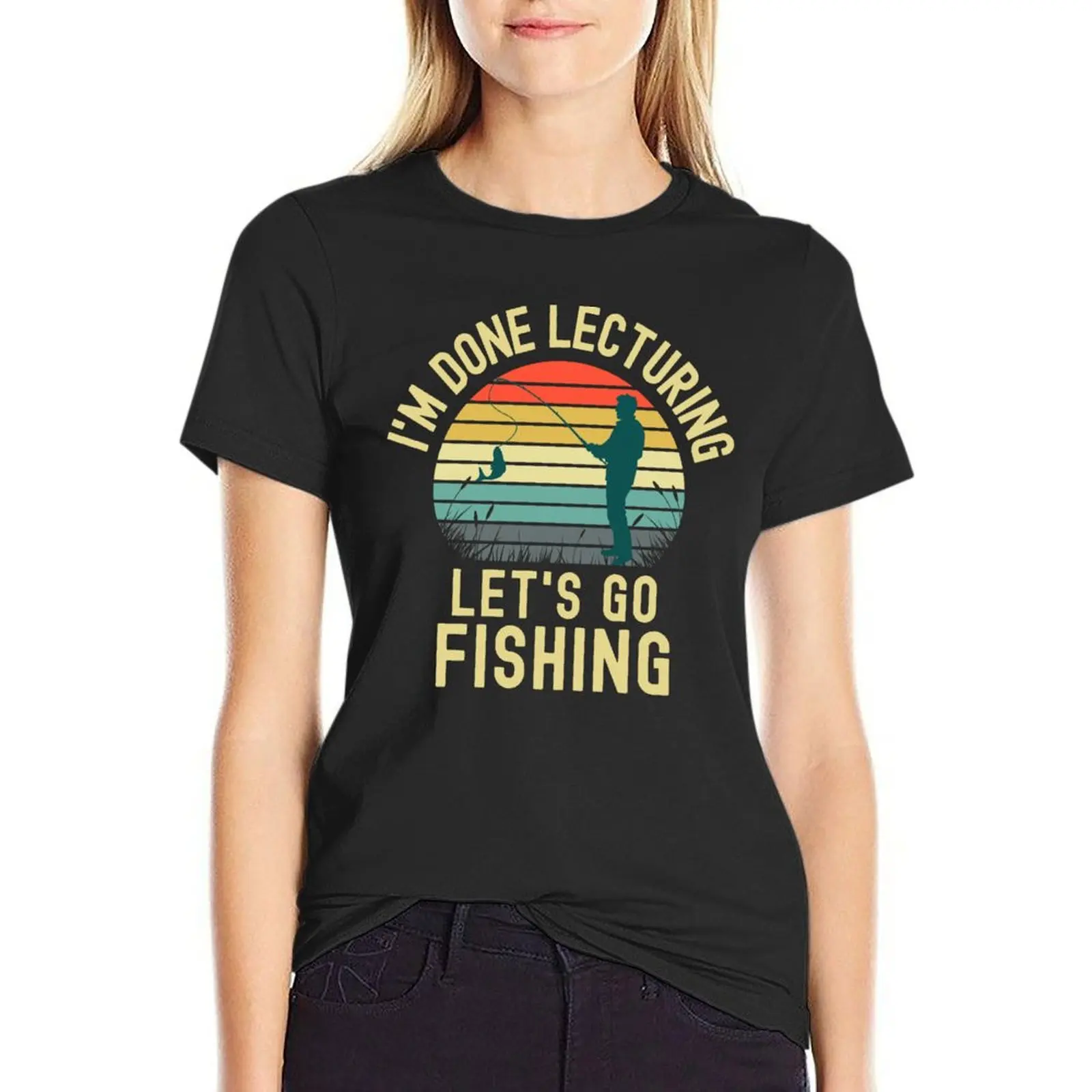 

I'm Done Lecturing Let's Go Fishing - Professor Fishing, Teacher Retirement, Educator Fishing, Retired Teacher, Professo T-Shirt