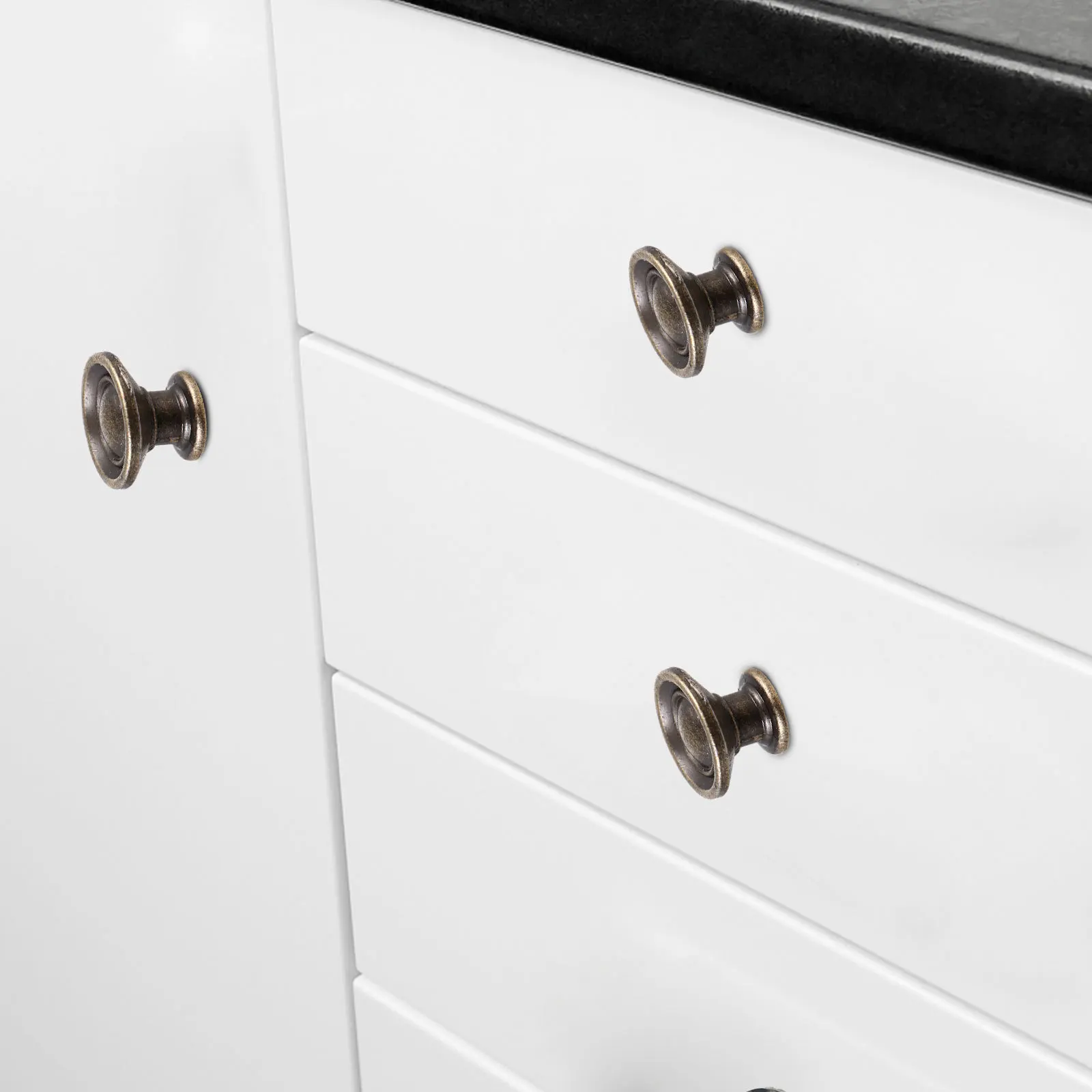 

4Pcs Round Handle Cabinet Knob for Drawer Wardrobe Door Cupboard Hardware Smooth Finish Stylish Replacement Parts Home Decor