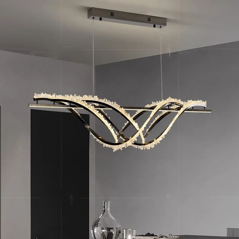 Modern home decoration crystal chandelier, stair Pendant lamp, living room Pendant lights, interior lighting