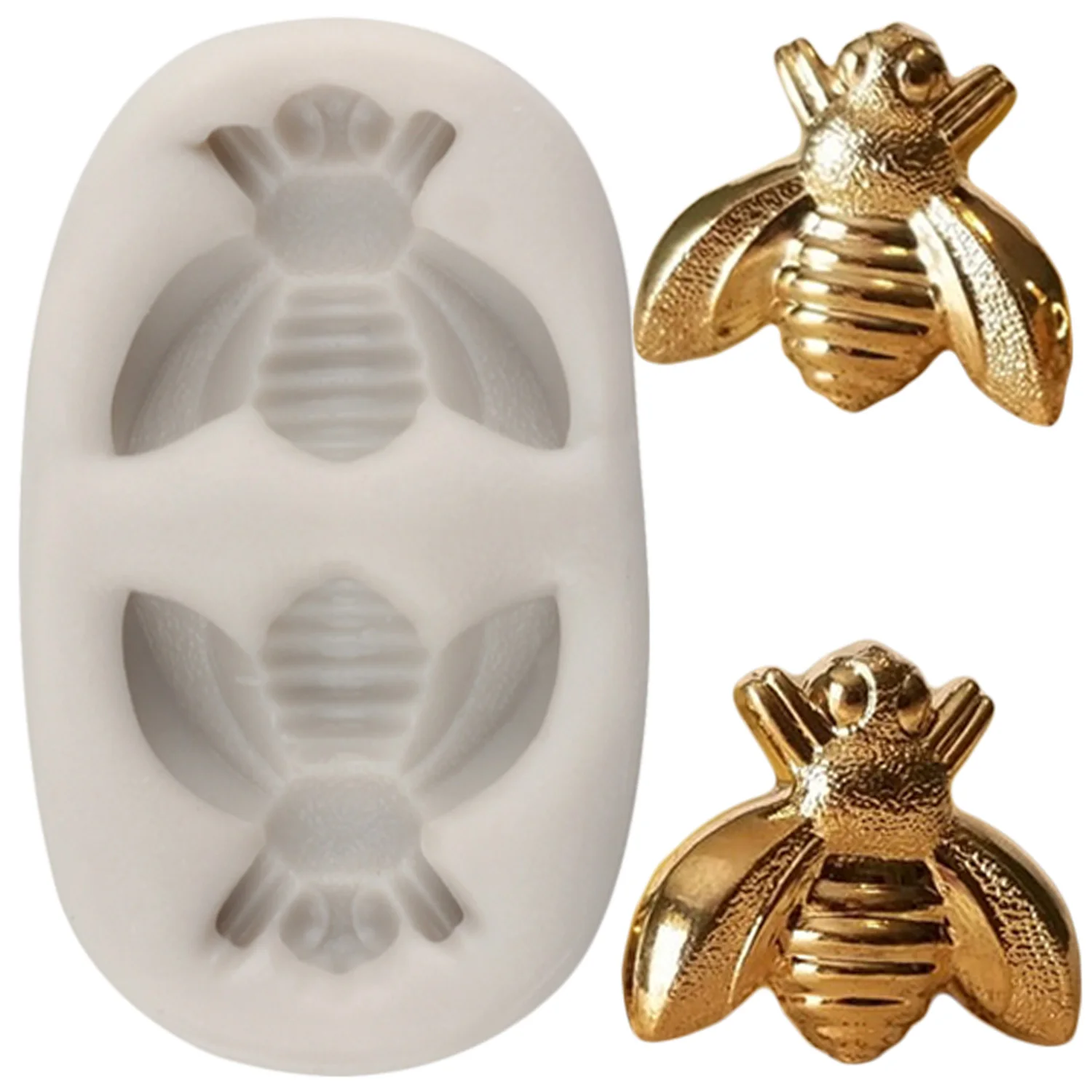 Cartoon Bee Silicone Mold Animals Baby Party Chocolate Fondant Mould Cake Decorating Tools Cupcake Topper Resin Clay Candy Molds