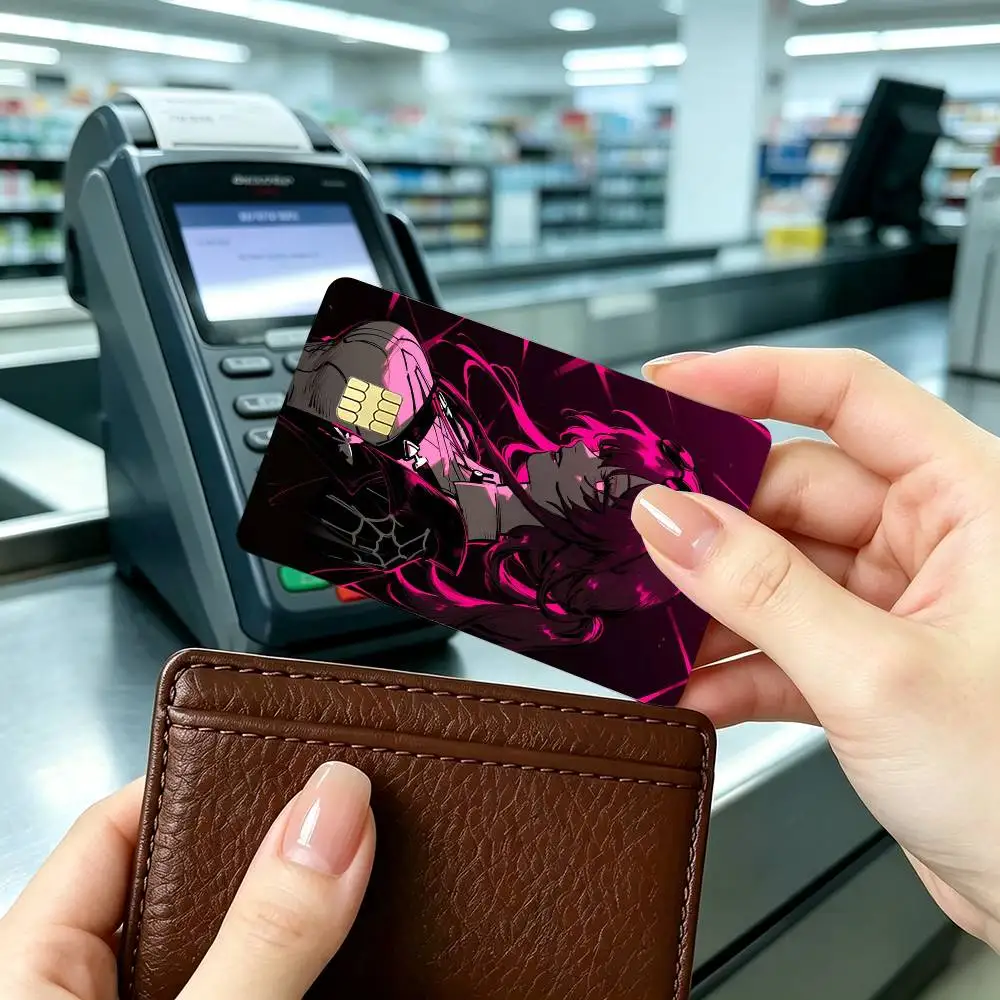 H-Honkai Star Rail Kafka  Credit Card HD Stickers Game Card Decal Small Chip Waterproof Sticker Gift