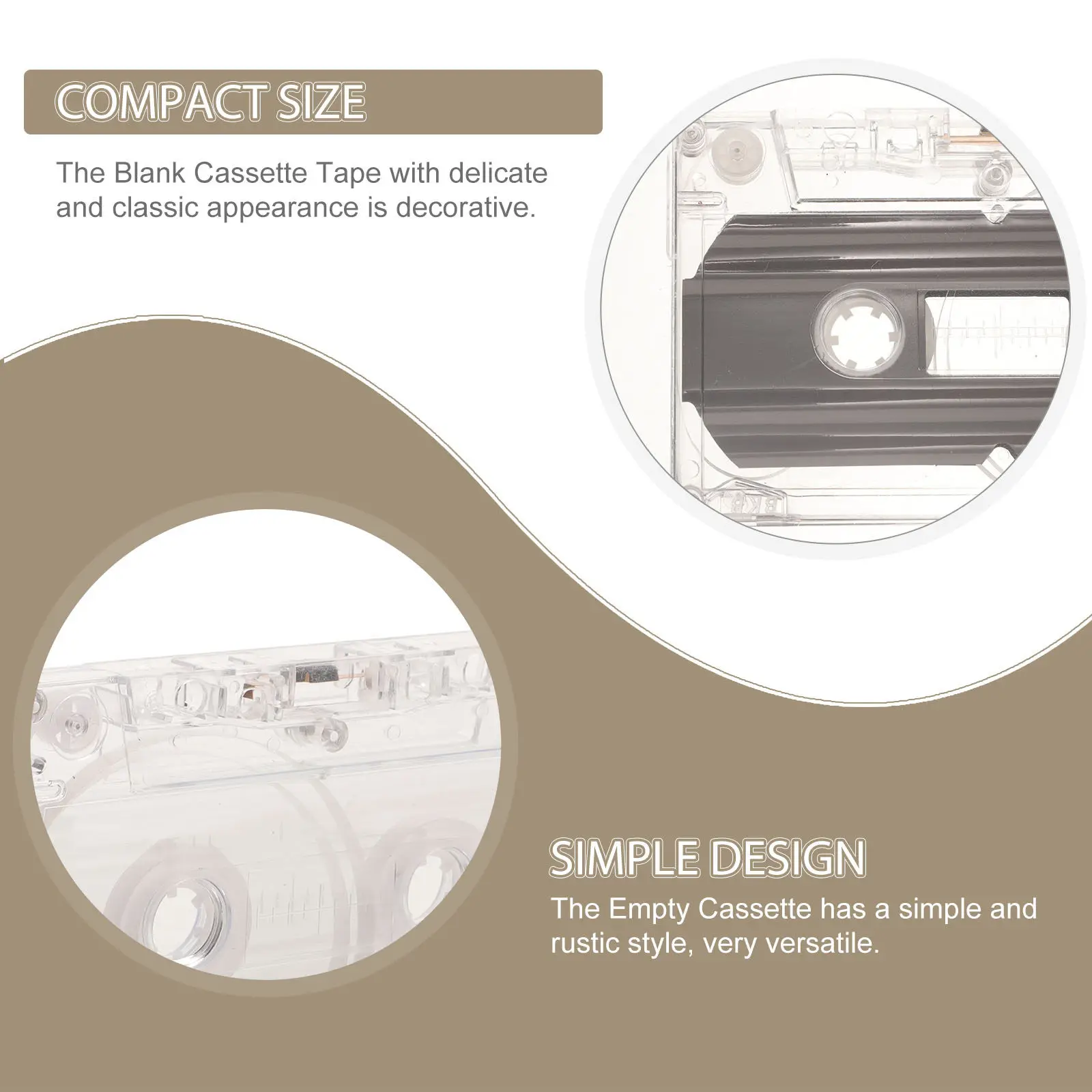 6Pcs Blank Cassette Tape Decorative Colorful Retro DIY Material Handcraft Cassette Tape for Home Study Decoration