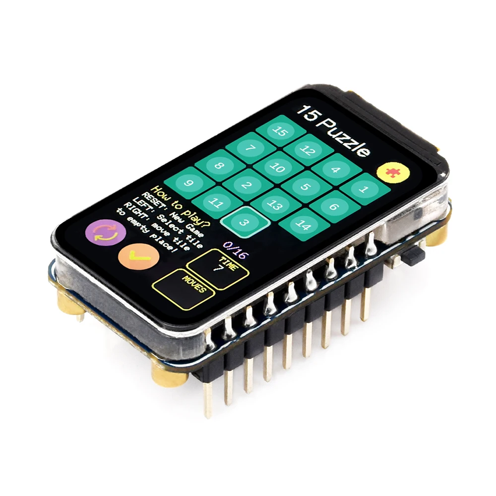 

RP2350A Плата разработки IoT 1,47-дюймовый цветной ЖК-экран 262K на плате 520 КБ SRAM/16 МБ флэш-памяти, двухъядерная макетная плата