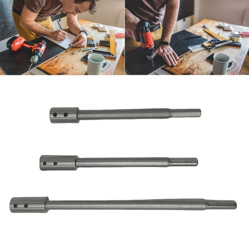 Drill Extension 169/178/254mm Long Extension for Drill Bits with 3/8inch Shank Professional Extension for Deep Drilling