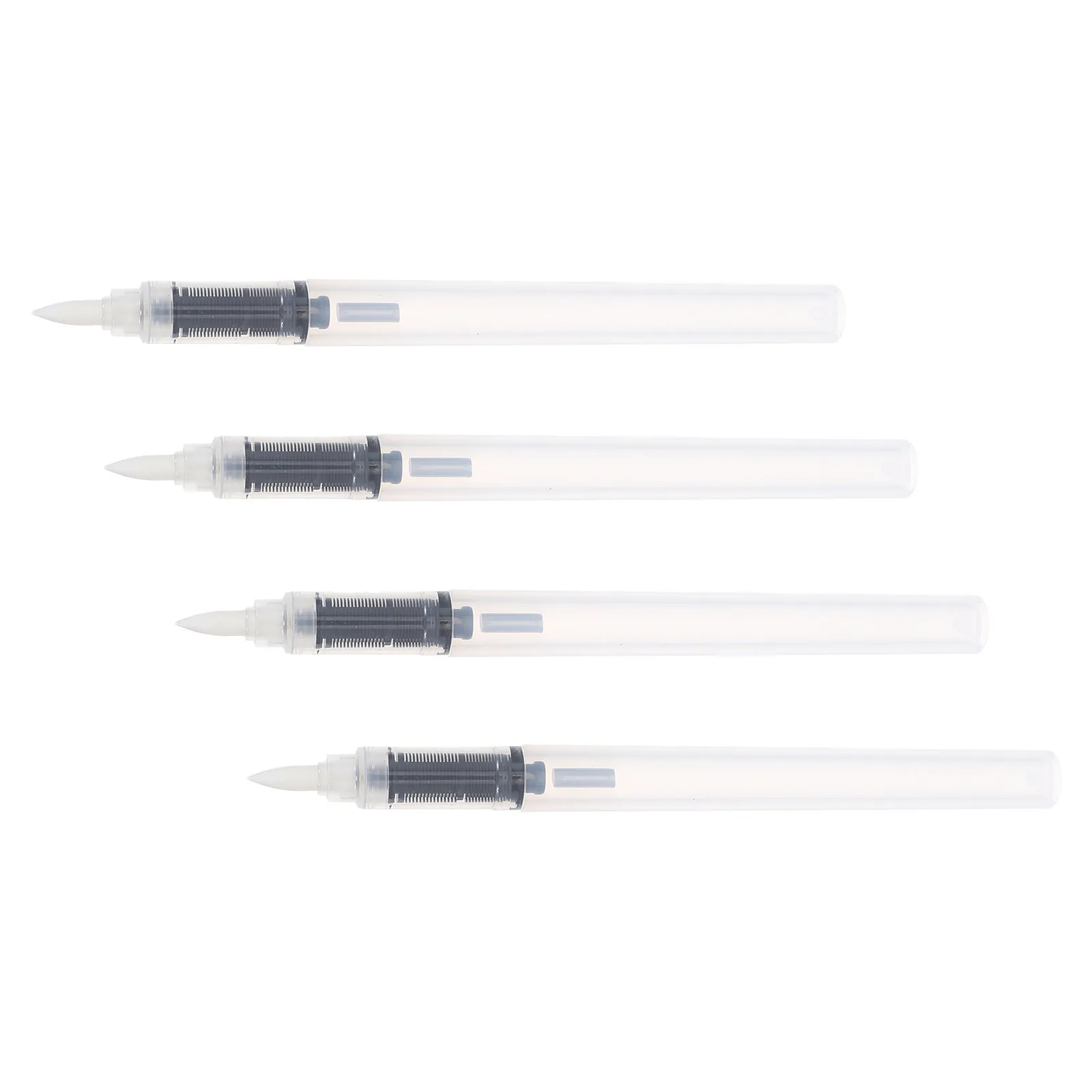 

4Pcs Empty Refillable Marker Pens Blank Fillable Tube Marker for DIY Art Painting Drawing Refillable Paint Pen Transparent Body