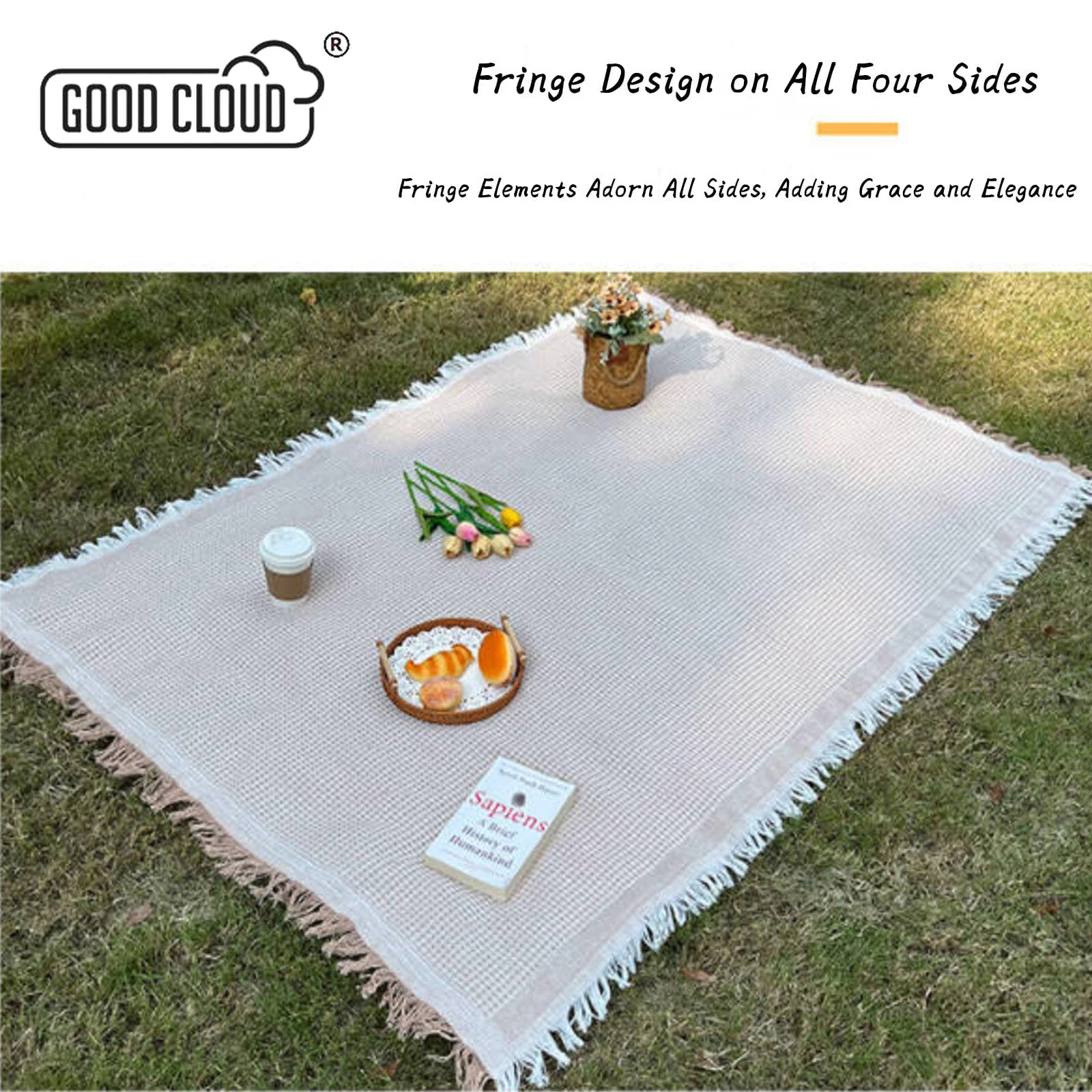 

Outdoor Camping Picnic Mat Moisture Proof Portable Mat Beach Picnic Tent Mat Outdoor Lawn Blanket Knitted Blanket Tablecloth