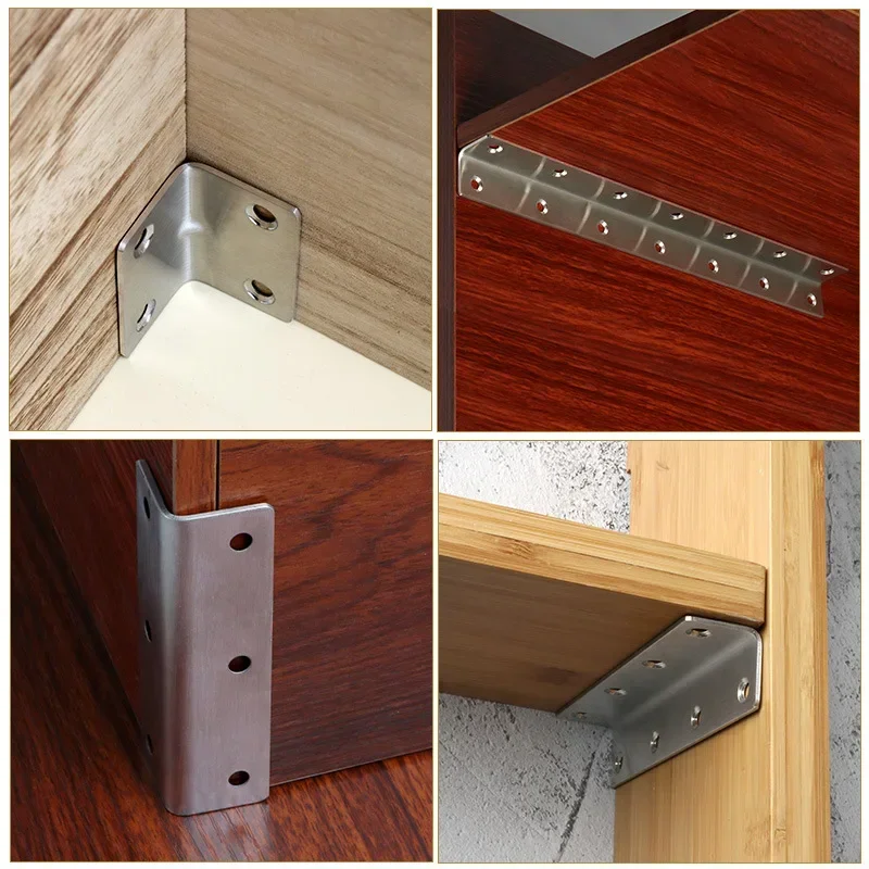 

Утолщенный угловой фиксатор из нержавеющей стали под углом 90 градусов, L-образный Треугольный Кронштейн, мебельная фурнитура, соединитель