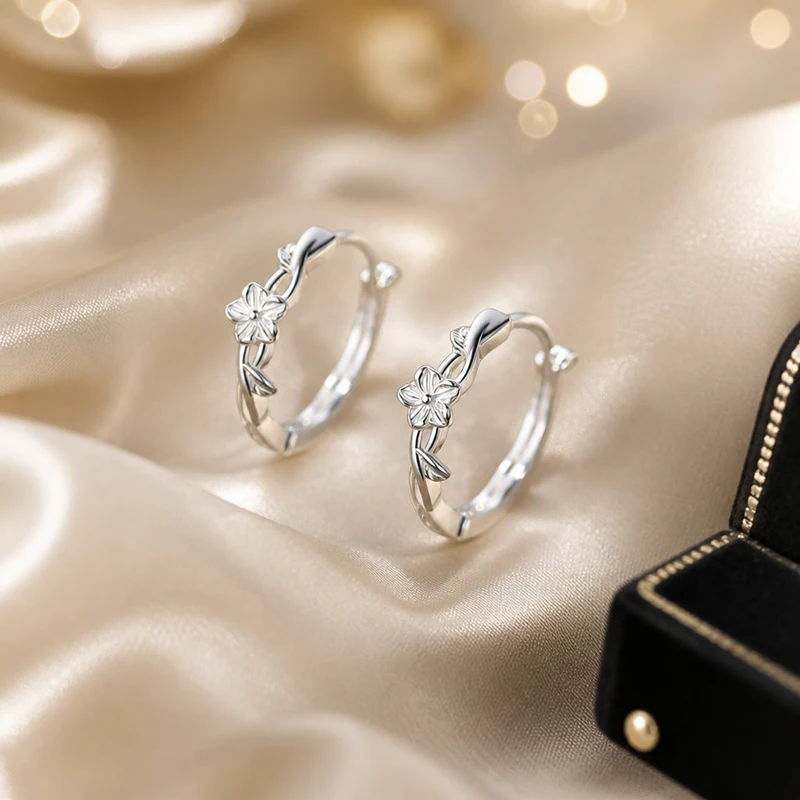 GANPUP Einfache Silberfarbene C-förmige Ohrstecker für Frauen, Alltagsschmuck, Modisches Ohrpiercing-Schmuckstück, Geschenk für Partys, Damenohrringe – Detail 6