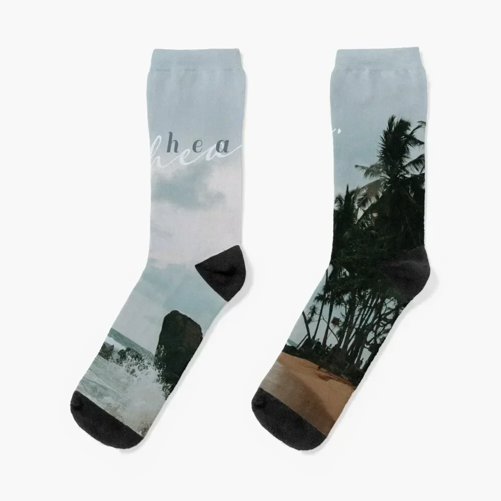 Ocean Beach Heaven - Aesthetic Socks Soccer winter Crossfit anti-slip Socks Man Women's