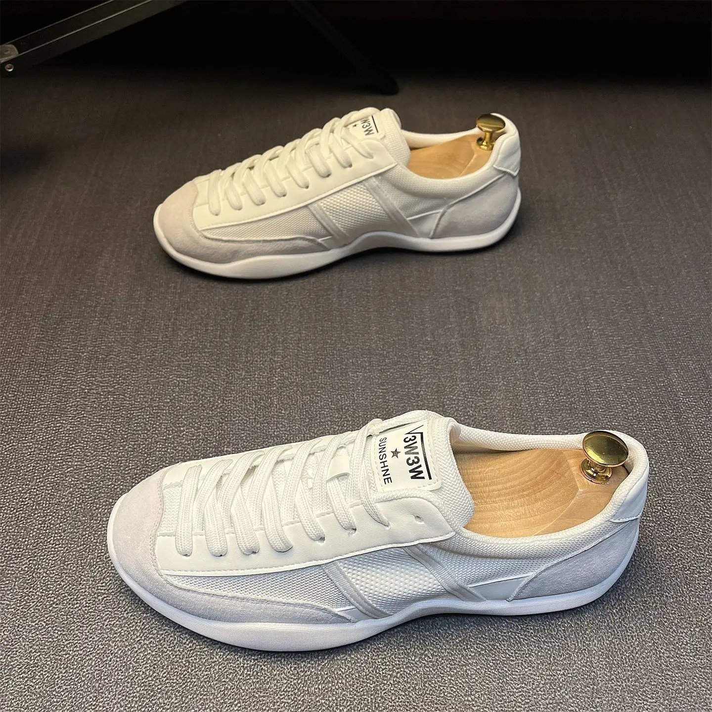 PaulGabrlie Men's Casual Skate Shoes Breathable Soft Bottom Lightweight Comfortable All-Match Spring Summer Fashionable