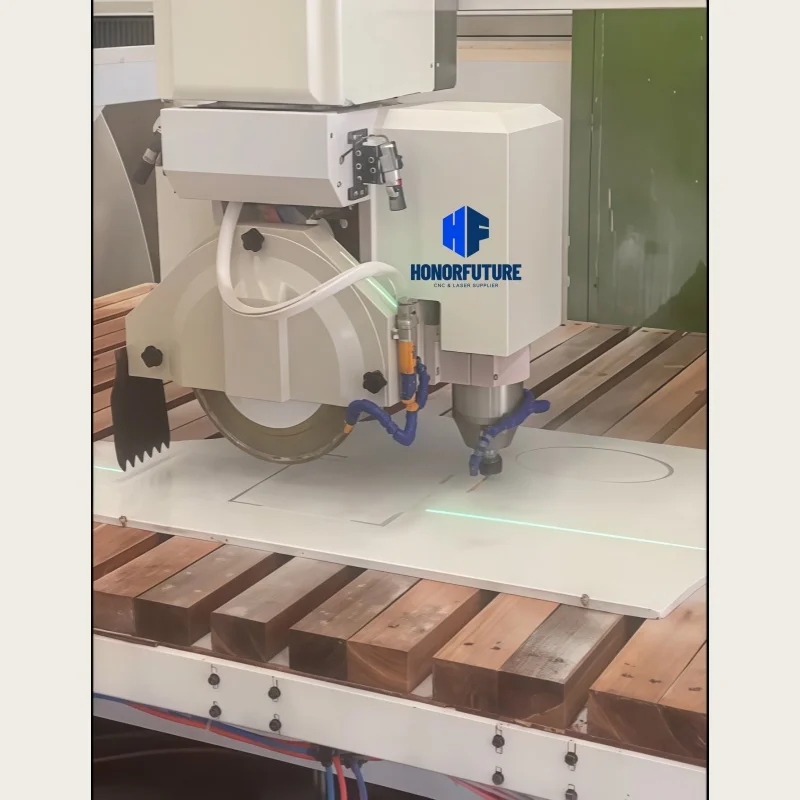 Economic CNC Bridge Saw 5 Aixs Marble Stone Bridge Saw Machine Marble Sink Polishing Cutting Machine for Decoration Industry