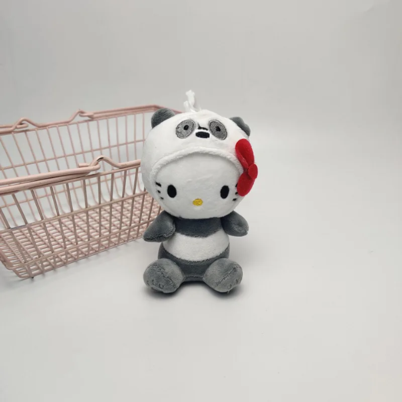 Sanrio Hello Kitty Kawaii Portachiavi Orso Orso bianco Anime Peluche Panda Simpatico peluche morbido Portachiavi con ciondolo Regali per bambini