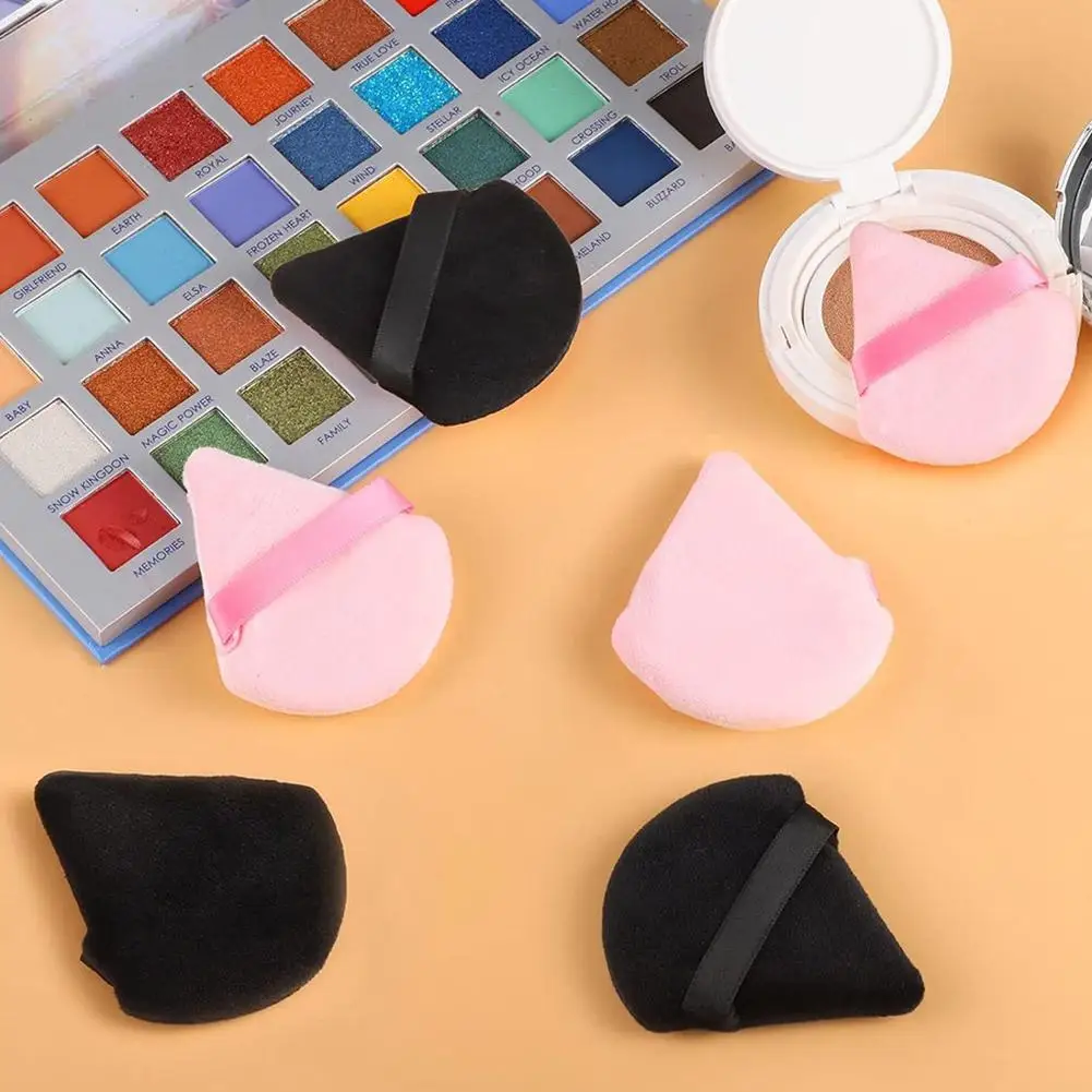 Triangle Velvet Powder Puff Pizza Flours Mini Face Tool sponge Makeup Washable Cosmetics Lightweight Makeup S9Q5