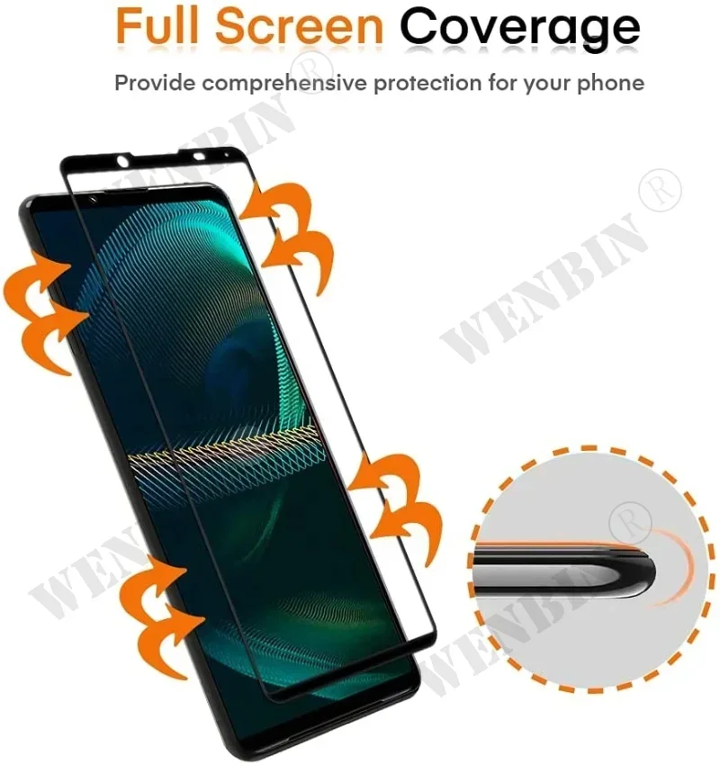 3 Pcs Tempered Glass For Sony Xperia 5 10 1 V IV III II 5 10 Pro Lite 5 1 10 Plus Full Cover Screen Protector