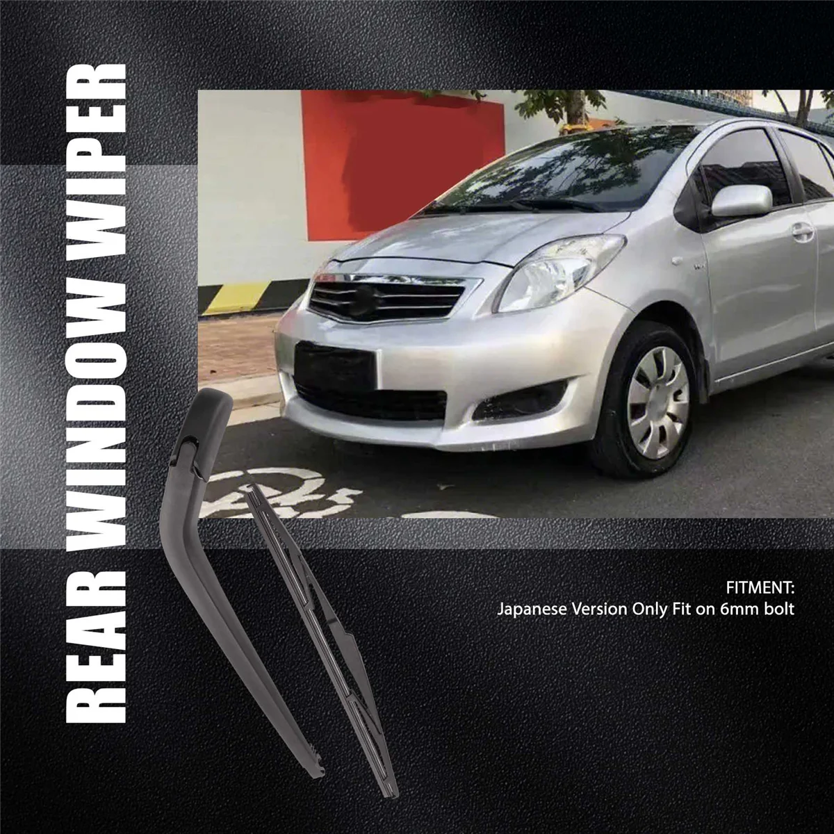 AT77 ذراع الممسحة الخلفية للزجاج الأمامي للسيارة وشفرة لسيارة Toyota Yaris Vitz 99-05