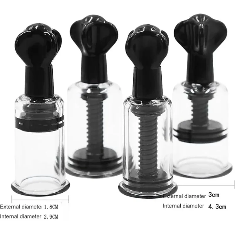 BDSM Nipple Suction Cup Set – Adjustable Breast & Clitoris Sucker Pump for Erotic Play, Adult Nipple Clamps for Women & Men view 4