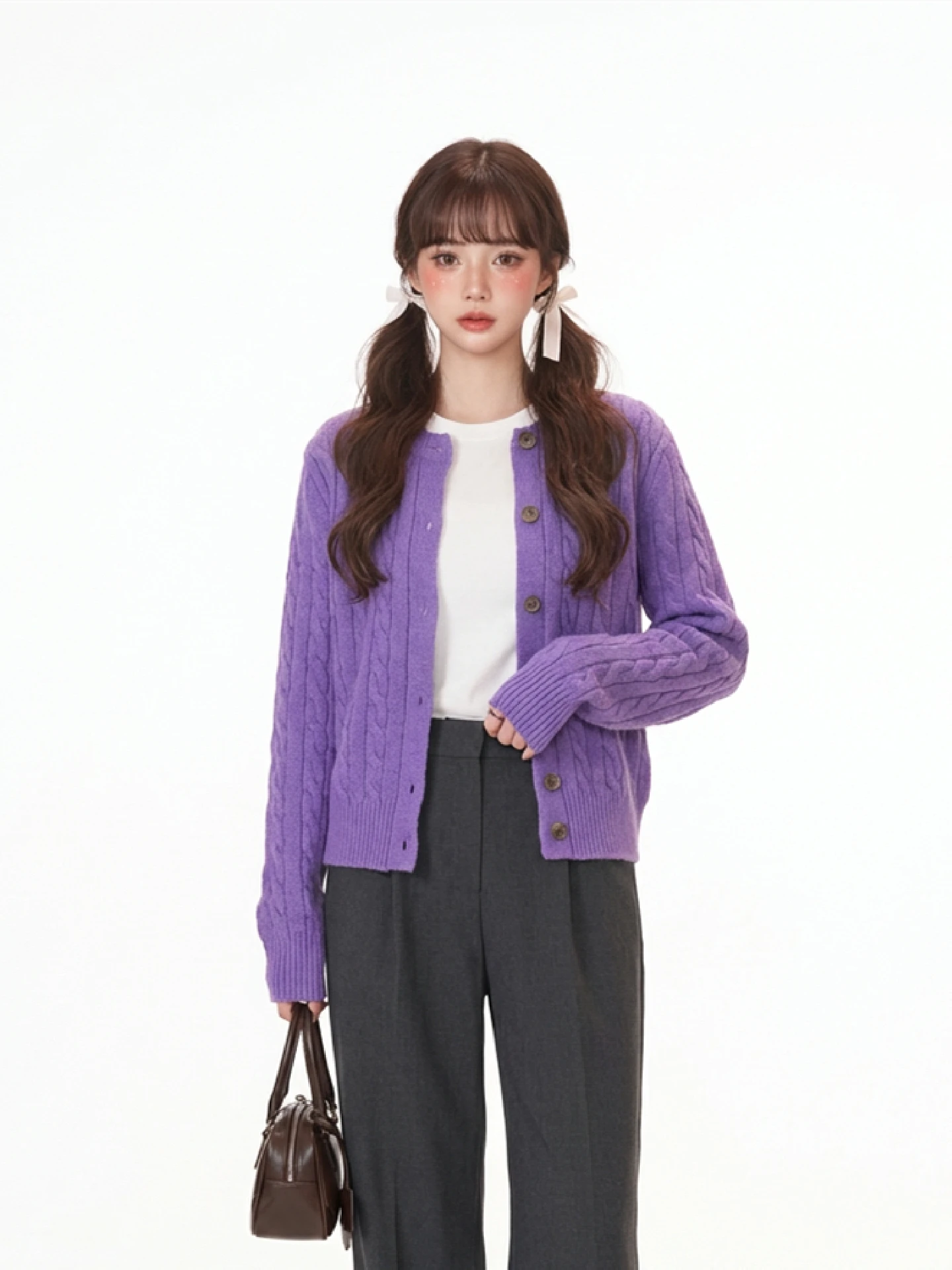 

Вязаный свитер-кардиган для женщин, свободный крой, осенне-зимний, модный, стройнящий, вязаная одежда