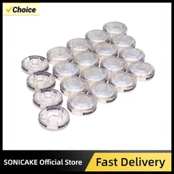 SONICAKE 20PCS Transparent Clear Cap Footswitch Toppers for Guitar Effects Pedal 10mm Diameter QST-02