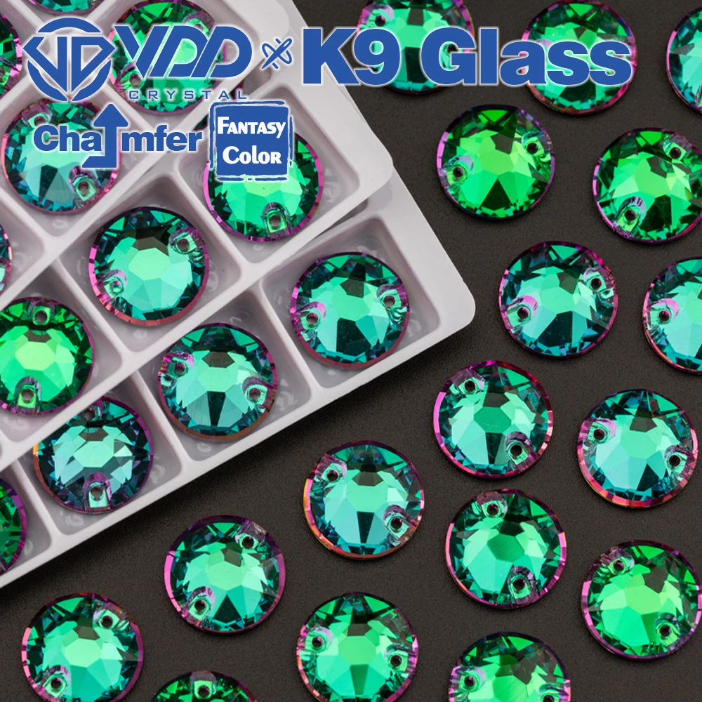 VDD 8B-8S 12mm 40 Stück Heliotrope Farbe Top-Qualität K9 Glas Aufnähbare Strasssteine zum Nähen Flache Kristallsteine für Kleidungsdekorationen – Detail 7