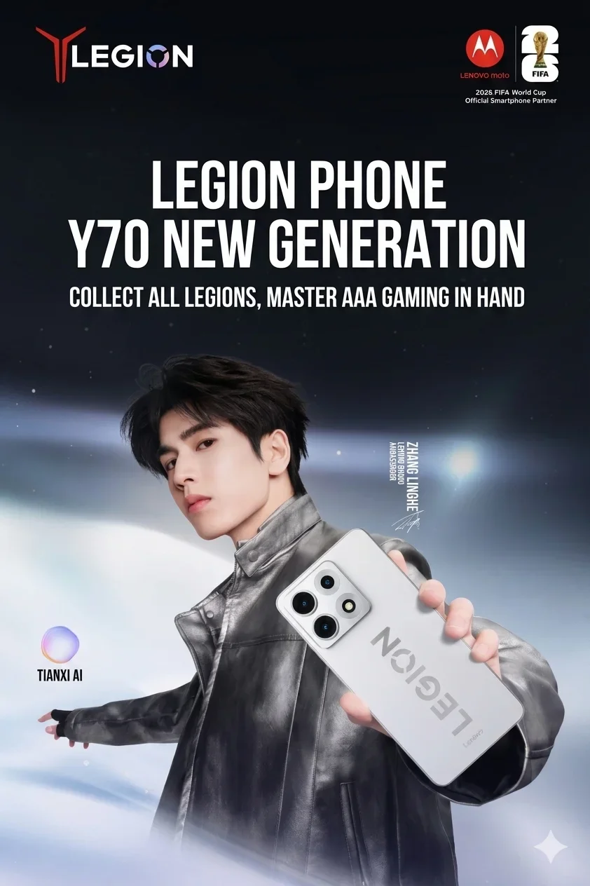 CN ROM Lenovo Legion Y70 New Generation 2026 Gaming Smartphone Snapdragon 8 Gen 5 6.82 Inch 144Hz OLED 8000mAh 90W Fast Charge