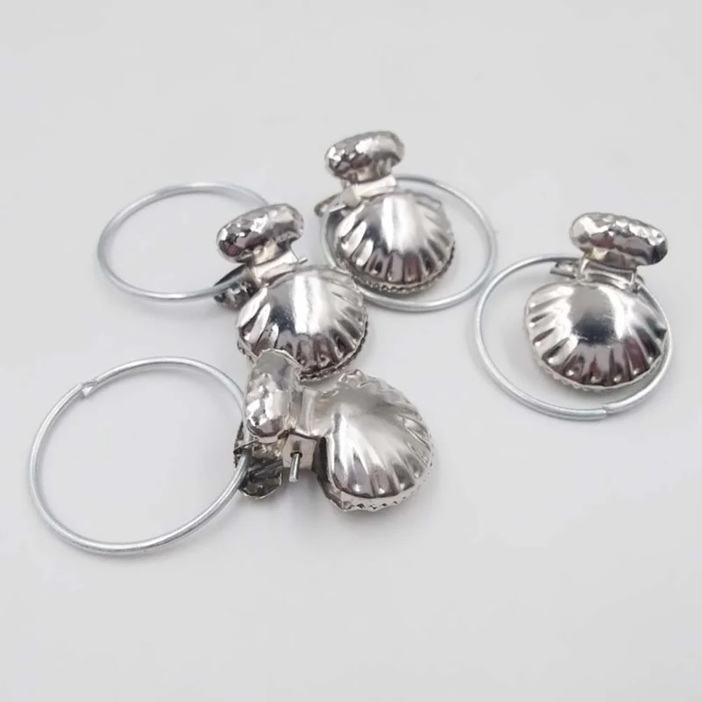 

8 Pcs Curtain Clips Stainless Steel Silver 3 8cm Inner Diameter Strong Grip Non Bedroom Sunroom Hotel Bath Tissue