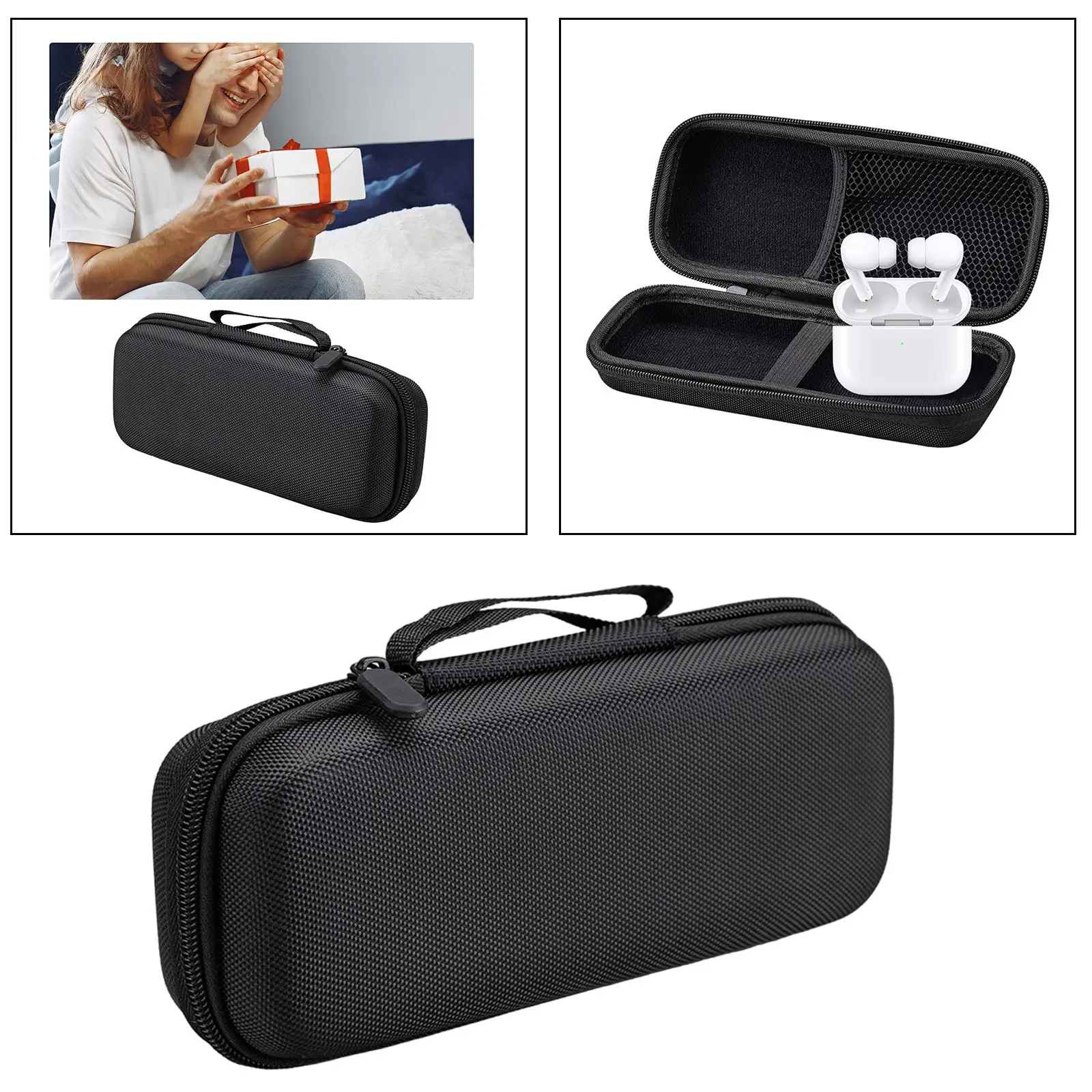 EVA Hard Case Storage Bag for Electronic Accessories Multipurpose Waterproof with Hand Strap Father's Day Gift 8.6x3.5x2inch