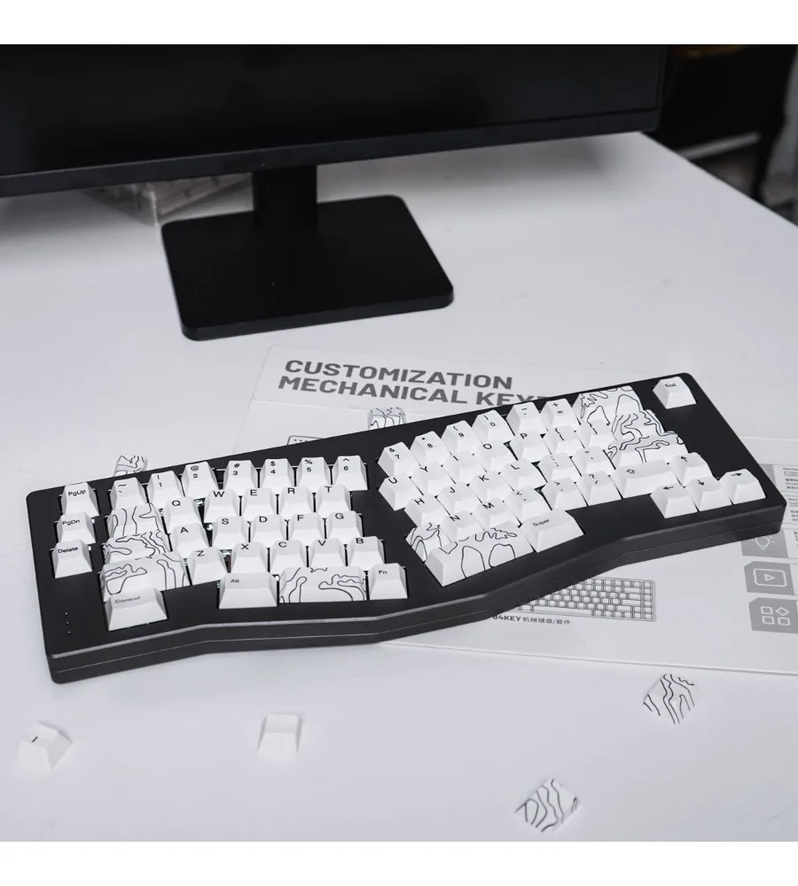 

Keycap Contour PBT Five-Sided Sublimation Cherry Original Height Mint Canyon 146 Keys Mechanical Keyboard