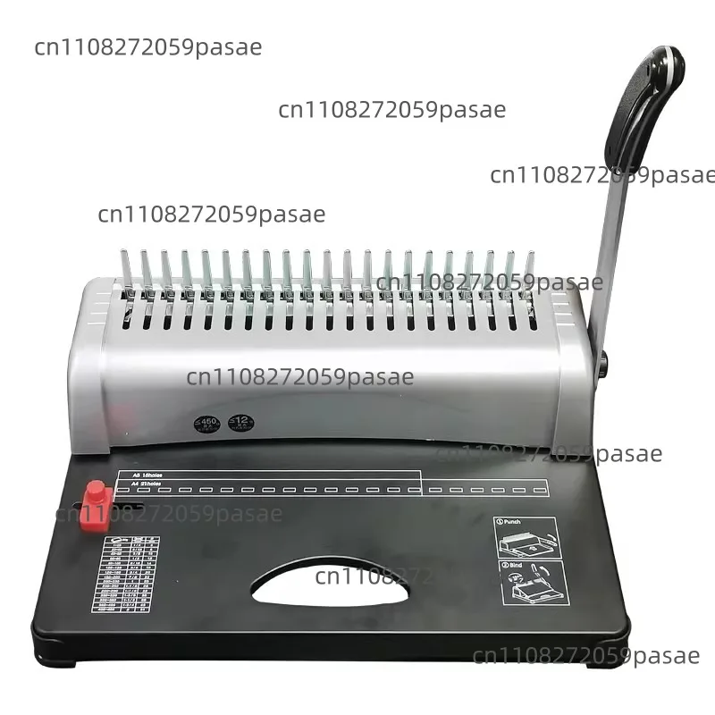 

Aperture Clamp Comb Binding Machine 21 Hole Manual Contract Tender File Quotation Punch Machine Small
