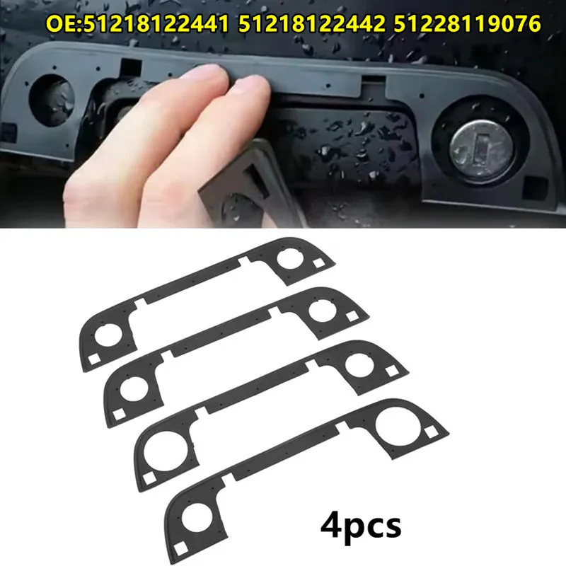 4pcs Door Handle Covers Gasket Set For BMW E36 3Series 1992-1999 E34 5Series 1988-1996 E32 7Series 1986-1994