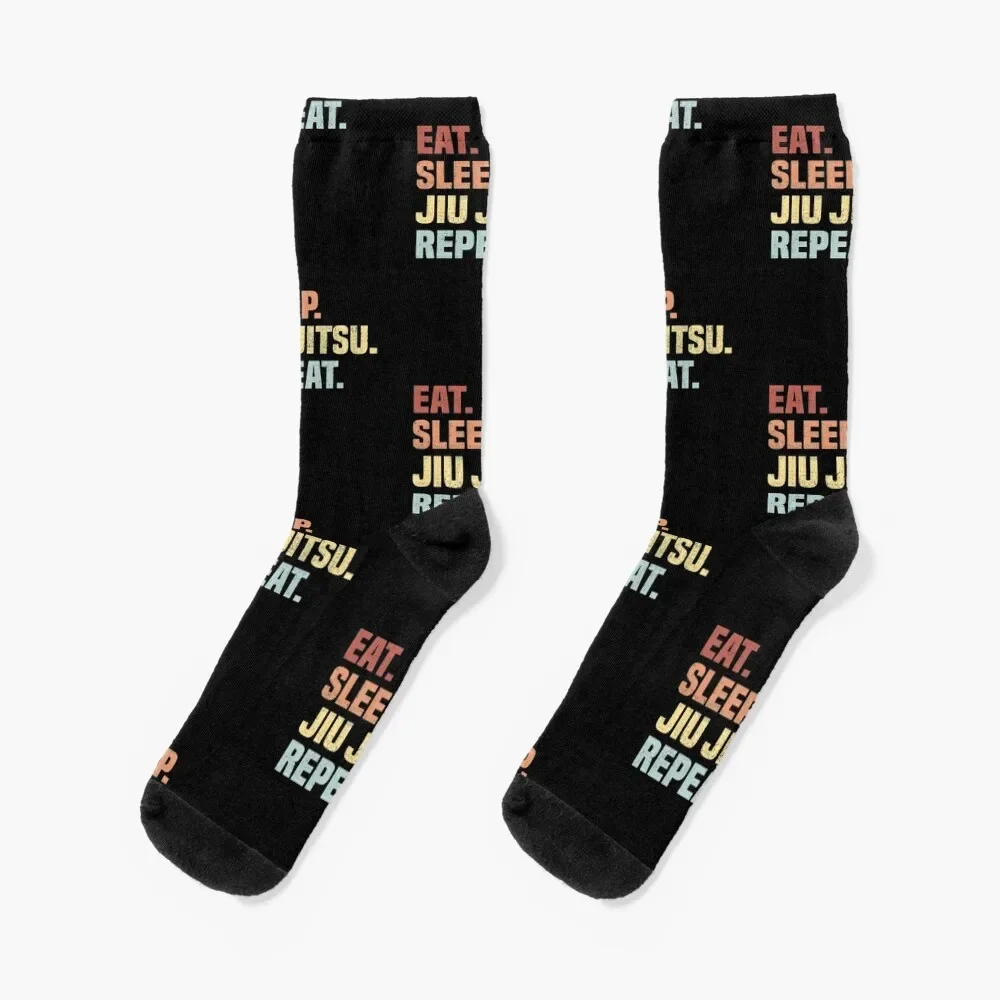 

Jiu jitsu BJJ - Eat, Sleep, Jiujitsu, Repeat. Socks cycling new year christmass gift funny gifts Socks Ladies Men's