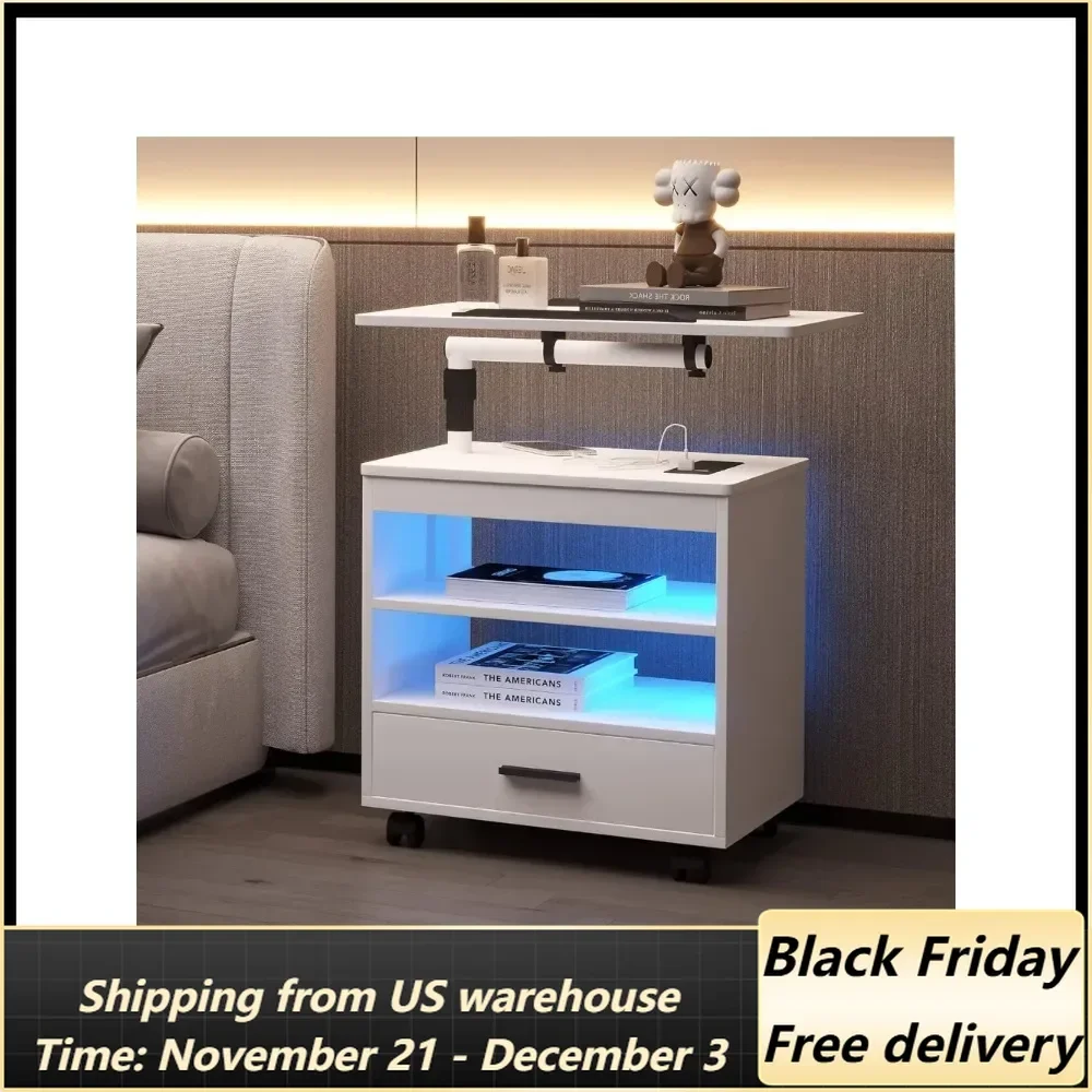 

Night Stand for Bedroom Storage Furniture Living Room Laptop Tray Workstation Modern Bedside Table