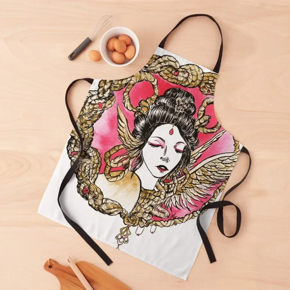 

Knotted Siren Apron For Kitchen Women work gowns for women cleaning Kitchen Tools Woman Kitchen Apron