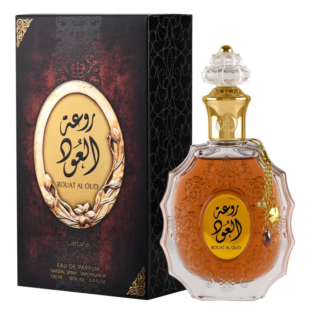 Lattafa Rouat Al Oud Eau de Parfum Unisex 100 ml 64841-Woody and spicy fragrance with notes of saffron, Rose and Oud