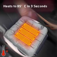 Universal 12V Car Heated Seat Cushion –Electric Seat Warmer Pad for Winter Driving, Fast Heating & Non-Slip Cover for SUV Truck