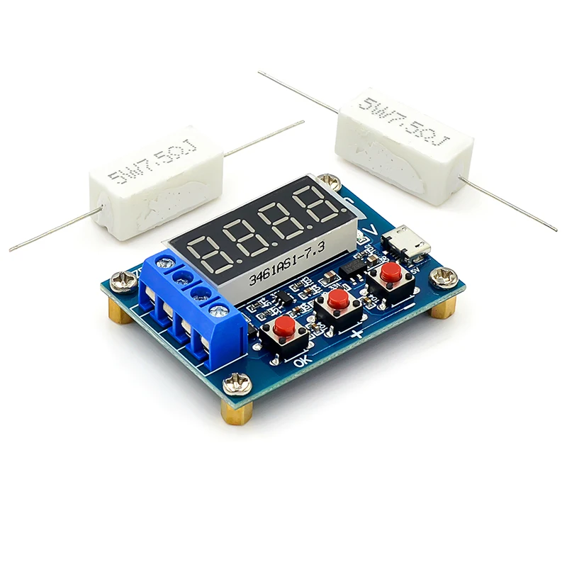 

zb2l3 battery capacity tester discharge module 1.2V-12V 3.7v 18650 Li-ion Lithium Battery discharge tester 5W ceramic resistor