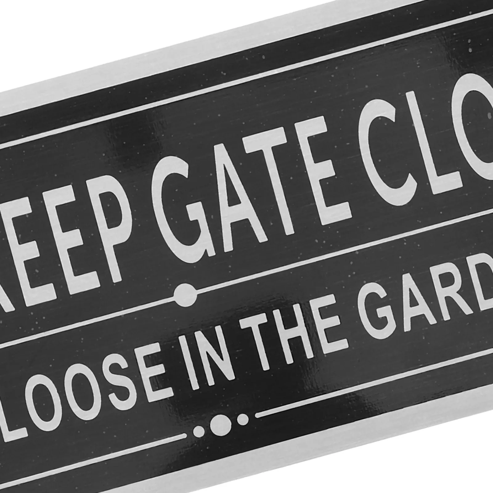 3Pcs Keep Gate Closed Sign Aluminum Alloy Dog Loose in Garden Outdoor Fence Safety Notice Door Closed Reminder Plaque