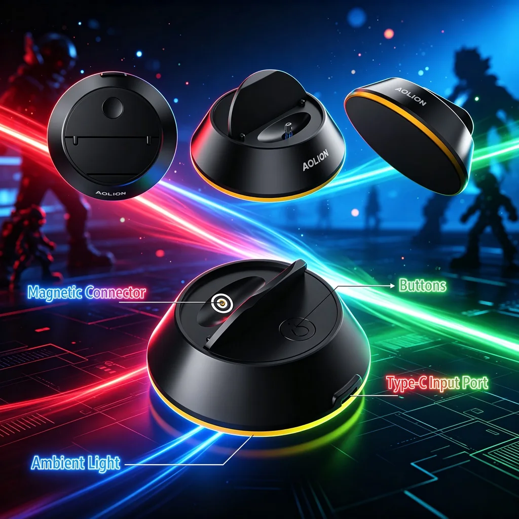For Pokémon GO Plus+ Charging Dock Magnetic Charging Stand For Nintendo Switch Pokémon Ball Sleep Mode Charger