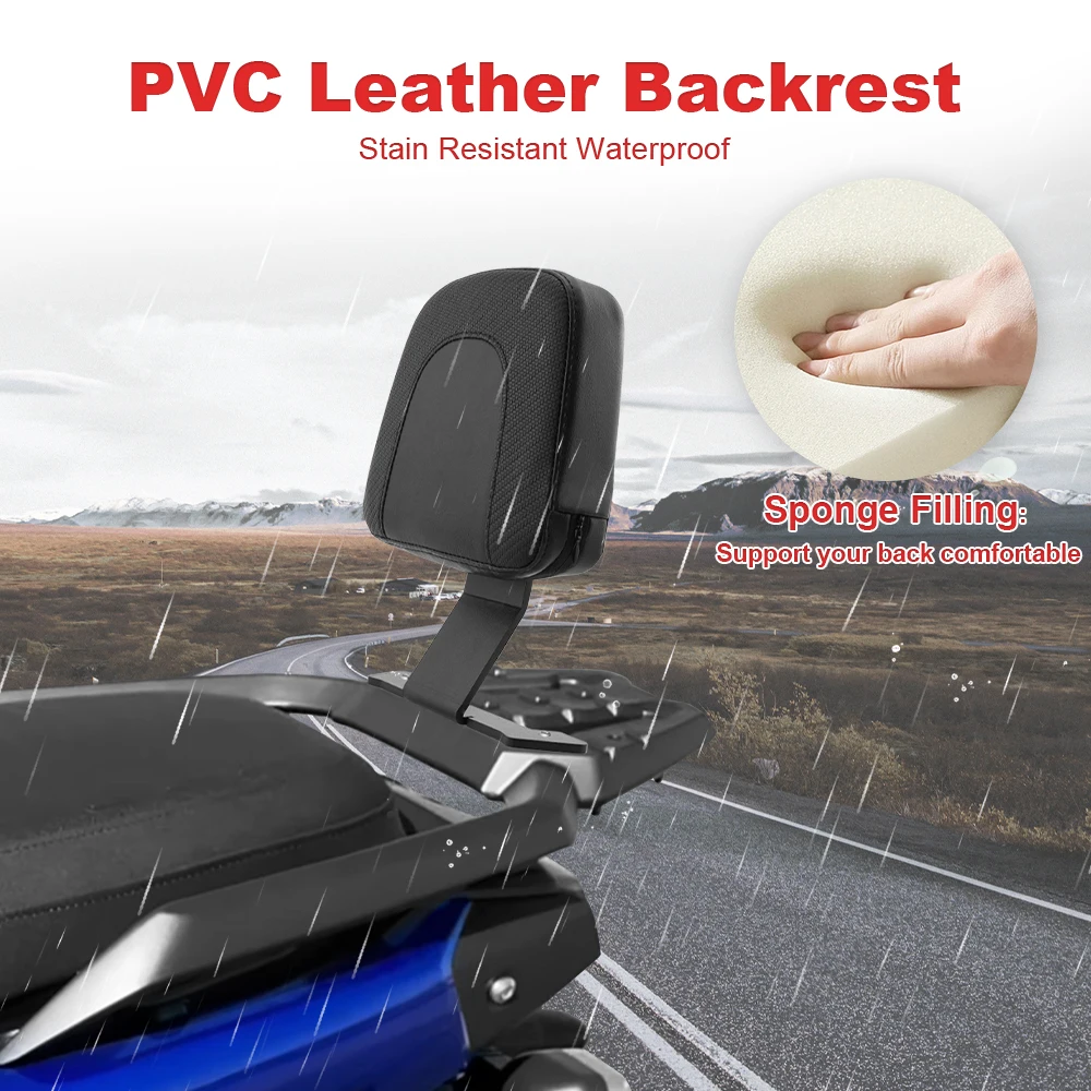 مسند ظهر الركاب الخلفي لياماها YW125 زوما 125 2022 2023 2024 2025 دراجة نارية دعم سيسي بار مع وسادة وسادة #1
