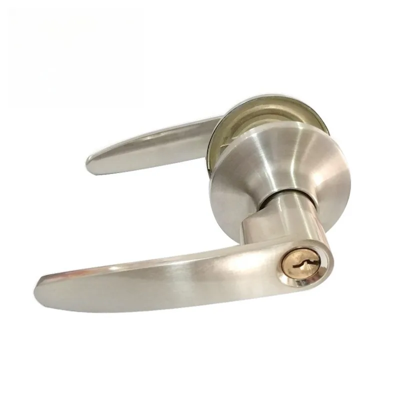 Three‑lever Handle Lock with Key Indoor Wooden Door Handle Lock Copper Lock Cylinder