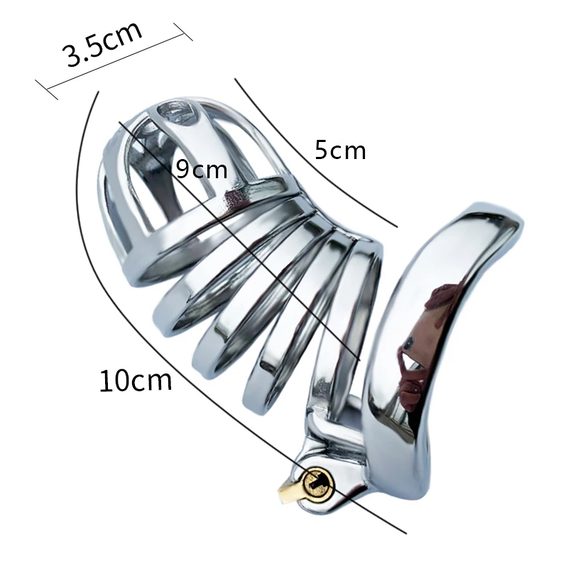LEZEE Multi-sizes Male Chastity Cage Hollow Out Penis Cages Anti-escape Ring Sissy Cockring Penis Rings BDSM Urethra Lock