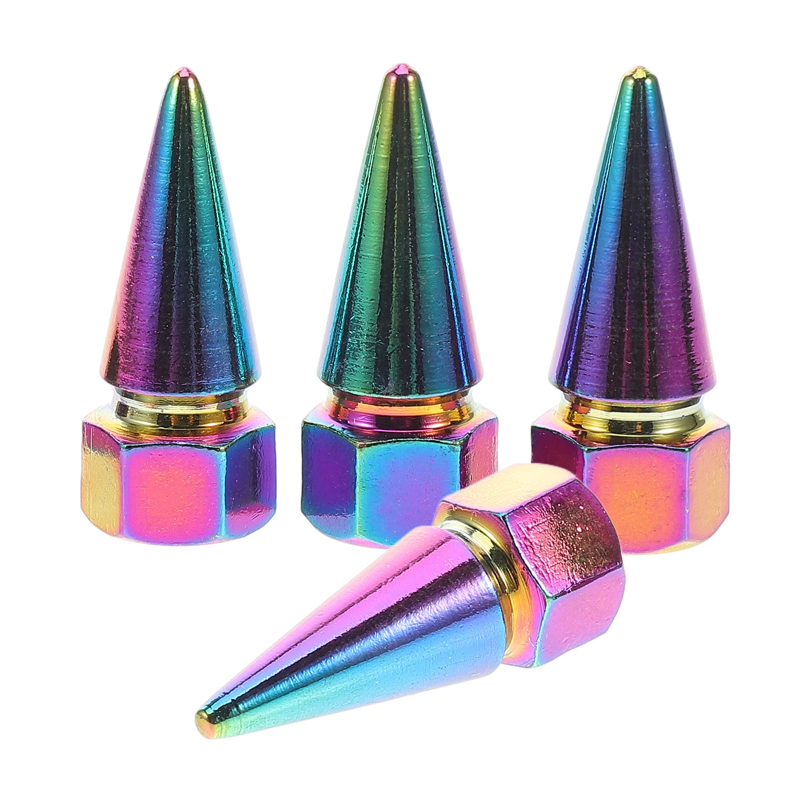 

4pcs Tire Valve Caps Car Accessories Lightweight Aluminum Alloy Dustproof Tire Air Caps Cover For Men Truck ATV Bike