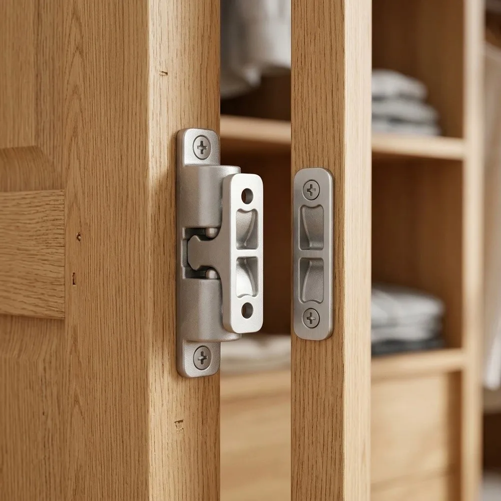 Dual Ball Catch in 304 Stainless Steel for Cabinet Doors RV Storage Compartments and Modular Desk Drawer Installations