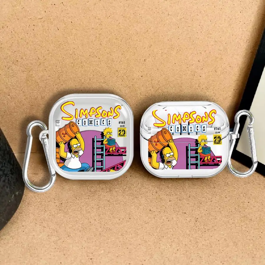 Cartoon The Simpsons Bart Case For Samsung Galaxy Buds 3 FE Live 4Pro 2 3Pro 4 Pro Clear Earphone Cases Cover